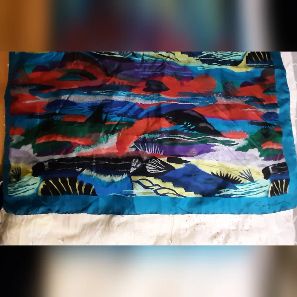 GIORGIO ARMANI | Silk Multicolor Scarf